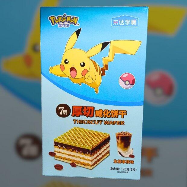 Biscoito Pokmon Wafer Sabor Coco Cru Com Leite 120g