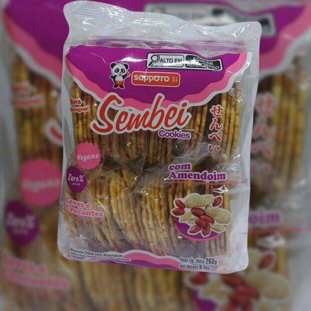 Biscoito Sembei com Amendoim Sapporo 260g