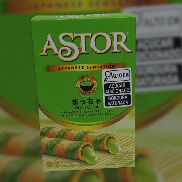 Biscoito Wafer Astor com Recheio Sabor Ch Verde  40g