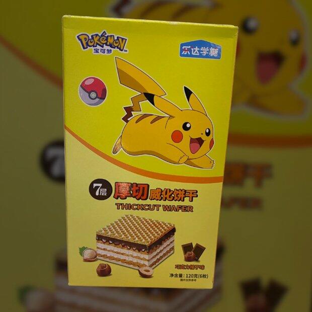 Biscoito Wafer Pokmon Sabor Chocolate com Avel 120g