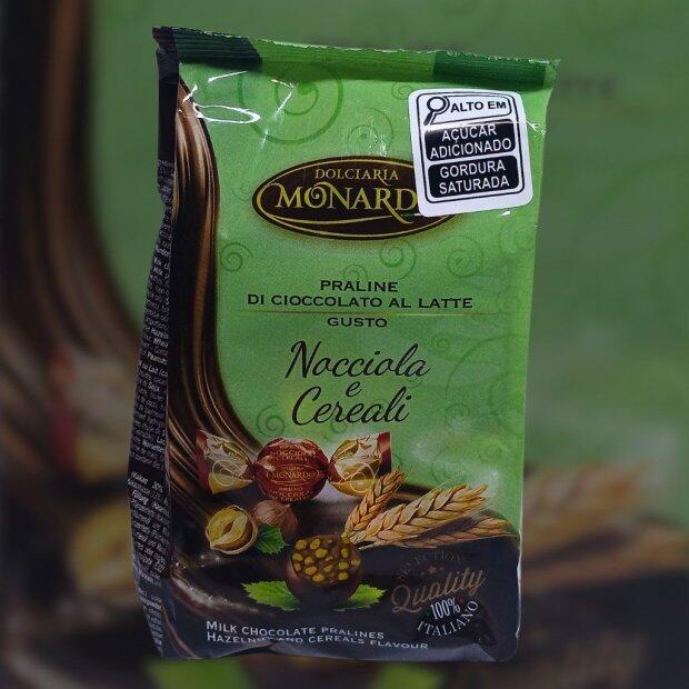 Bombom Praline Recheado com Avel e Cereais 100g
