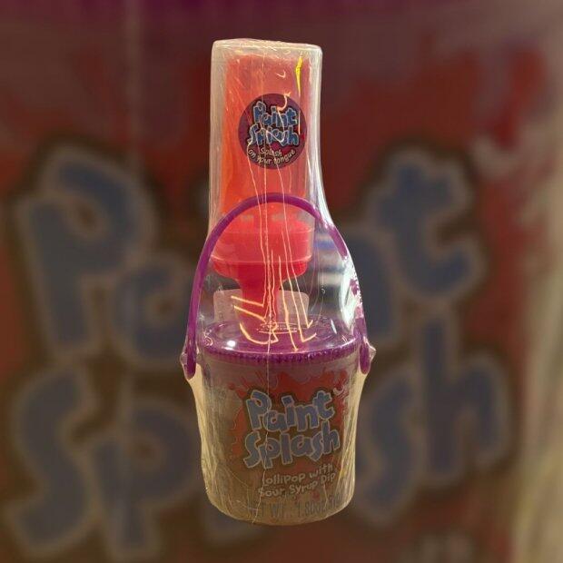 Pirulito Paint Splash Sabor Morango+ Uva 51g