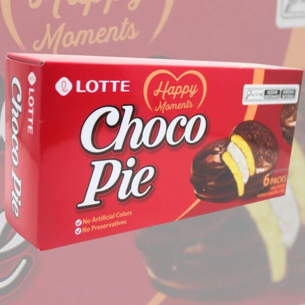 choco pie original lotte com 6 168g