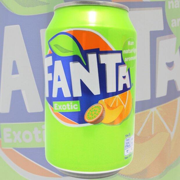 Fanta Exotic Laranja, Maracuj e Pssego 330ml.