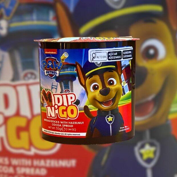 Biscoito Dipn Go Patrulha Canina Sabor Creme de Cacau e Avel 55g