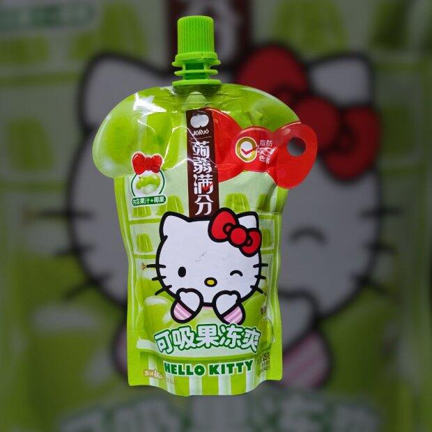 Gelatina Liquida Hello Kitty Sabor Uva Verde 125g