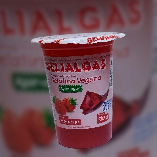 Gelatina Vegetal de Algas Marinhas sabor Morango 210g