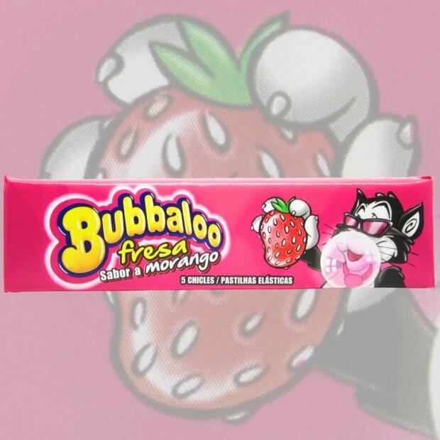 Goma de Mascar Bubbaloo sabor Morango 38g