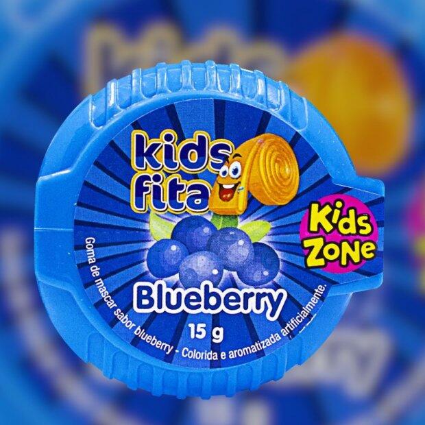 Goma de Mascar Fita sabor Blueberry Kids Zone 15g
