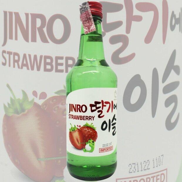 Soju Coreano Sabor Morango 13% Alc Jinro 360ml.