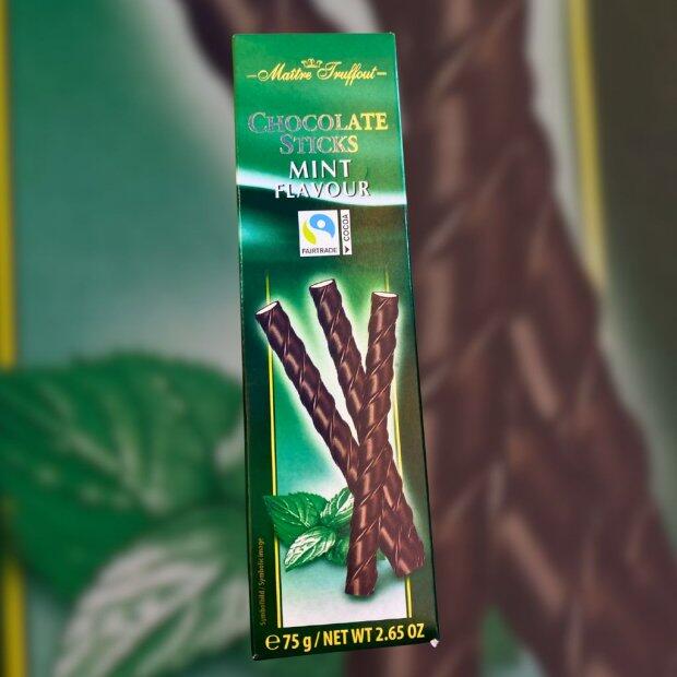 Palitos de Chocolate Amargo Sabor Menta 75g