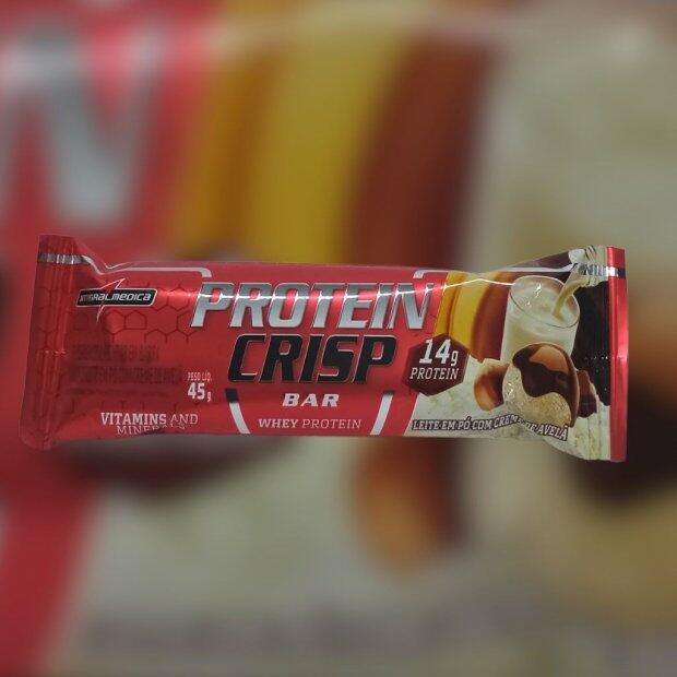 Protein Crisp Bar Barra de Protena sabor Leite em p com Creme de Avel 45g