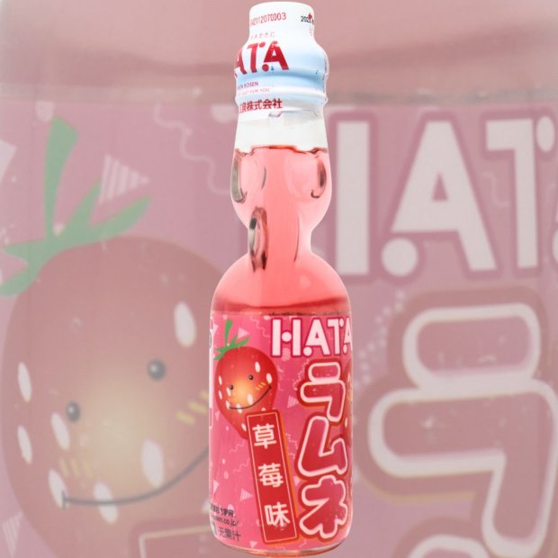 Hata Ramune Sabor Morango 200ML