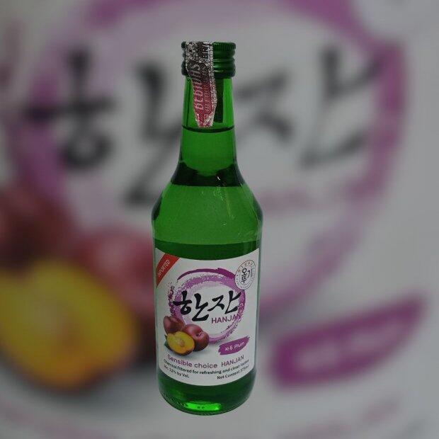 Soju Coreano Sabor Ameixa 12% Alc. 375ml.